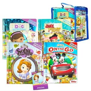 DISNEY 'LITTLE FIRST LOOK-and-FIND' BOOKS & CARRY CASE 5-PIECE GIFT SET